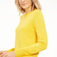 Suéter feminino Michael Kors com bainha de pressão, amarelo, tamanho X-S