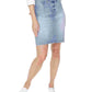 Saia jeans feminina NYDJ com cintura alta, azul, tamanho 16