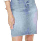Saia jeans feminina NYDJ com cintura alta, azul, tamanho 16