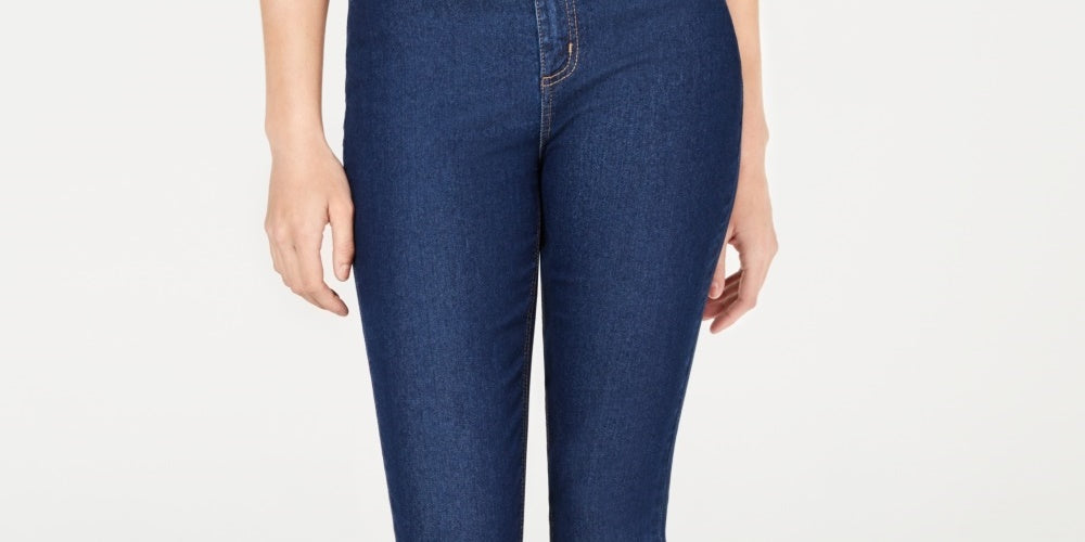 Calça jeans skinny Tinseltown Junior's High Rise Raw Hem, azul marinho, tamanho 9