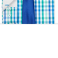 Conjunto de camisa social xadrez e gravata texturizada Nick Graham masculina slim fit, elástica e fácil de cuidar, verde, tamanho 15x34-35