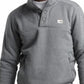 Suéter masculino The North Face Sherpa Patrol com botões de pressão e gola alta, cinza, tamanho pequeno