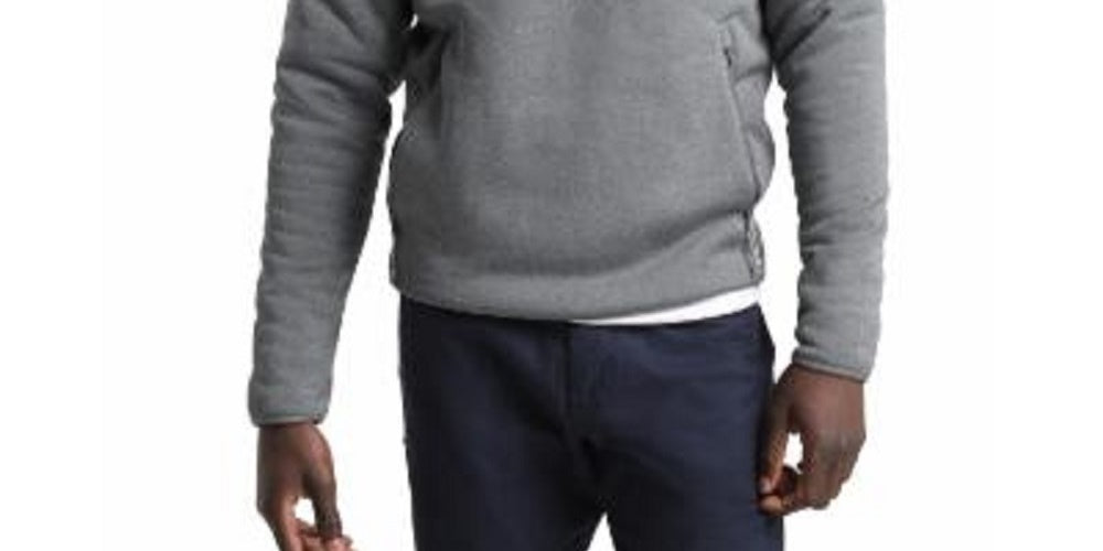 Suéter masculino The North Face Sherpa Patrol com botões de pressão e gola alta, cinza, tamanho pequeno
