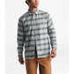 Camisa de flanela xadrez Thermocore masculina The North Face com botões e manga comprida, cinza, tamanho pequeno