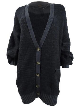 Cardigan feminino Free People Snow Drop, preto, tamanho X-S