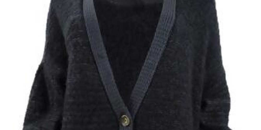 Cardigan feminino Free People Snow Drop, preto, tamanho X-S