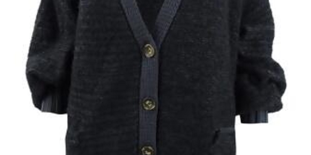 Cardigan feminino Free People Snow Drop, preto, tamanho X-S