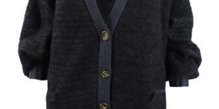 Cardigan feminino Free People Snow Drop, preto, tamanho X-S