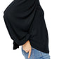 Blusa de malha canelada Devin feminina Free People, preta, tamanho pequeno