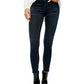 Calça jeans skinny feminina Free People azul marinho com bolso e zíper, tamanho 30