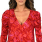 Top Hello Lover com decote em V e abertura para fechadura, tamanho pequeno, vermelho, para mulheres, da Free People