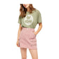 Mini saia lápis feminina com zíper rosa Free People, roxa, tamanho 29