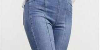 Calça jeans skinny Feel Alright feminina da Free People, azul escuro, tamanho 27