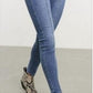 Calça jeans skinny Feel Alright feminina da Free People, azul escuro, tamanho 27