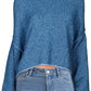 Suéter Bardot Feminino Free People Azul Marinho Tamanho P