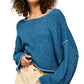 Suéter Bardot Feminino Free People Azul Marinho Tamanho P