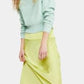 Saia de cetim com corte enviesado Normani da Free People para mulheres, verde, tamanho 6