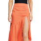 Saia feminina Lola com fenda assimétrica Free People, laranja brilhante, tamanho 6
