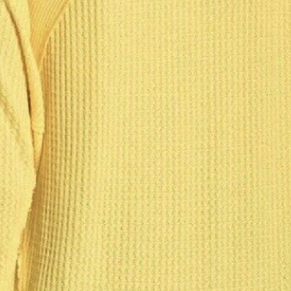 Camiseta térmica feminina Santa Clara da Free People, amarela, tamanho pequeno