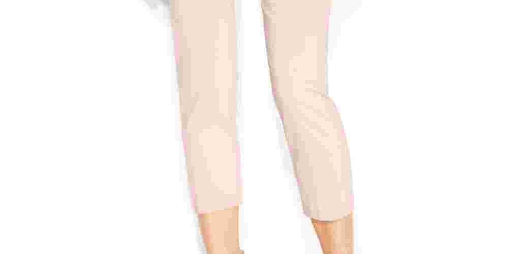 Calça Capri Alfani Feminina Petite Tummy-Control Pull-On Rosa Tamanho 10 P