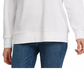 Moletom feminino DKNY com logo Ombre Glitter, branco, tamanho grande