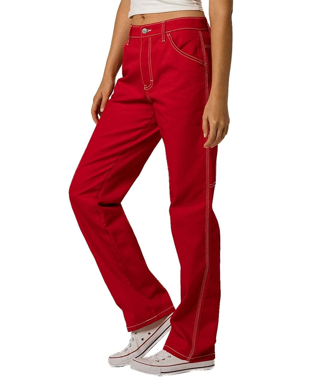 Calça Dickies Carpenter Trendy Feminina Vermelha Tamanho 22W