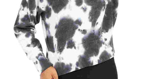 Moletom com gola falsa e tingido Pink Rose Juniors, preto, tamanho médio