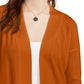 Cardigan aberto Pink Rose Juniors marrom escuro tamanho médio