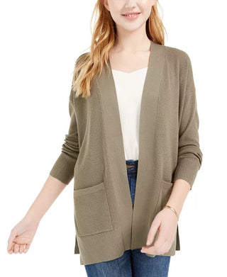 Cardigan aberto Pink Rose Junior's verde tamanho grande