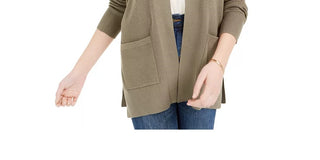 Cardigan aberto Pink Rose Junior's verde tamanho grande