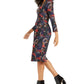 Vestido plissado com estampa paisley feminino da coleção NY, tamanho X-G, preto