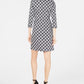 Vestido justo estampado com babados e bainha feminina NY Collection, preto, tamanho pequeno médio
