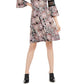 Vestido feminino NY Collection Petite Crochet Trim com manga sino, preto, tamanho Petite Large