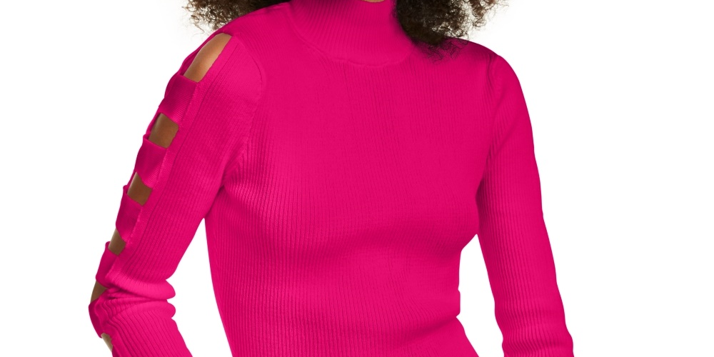 Suéter infantil com mangas treliçadas Almost Famous, roxo, tamanho X-S