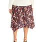 Saia feminina estampada plus size da Rachel Roy, vermelha, tamanho 3X