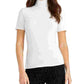 Blusa feminina Rachel Roy de algodão com gola alta, branca, tamanho grande