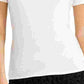 Blusa feminina Rachel Roy de algodão com gola alta, branca, tamanho grande