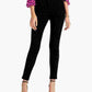 Calça jeans feminina Rachel Roy com estampa animal, preta, tamanho 30