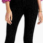 Calça jeans feminina Rachel Roy com estampa animal, preta, tamanho 30