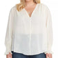 Rachel Roy Top Lulu Plus Size Feminino Trendy Branco Tamanho 2X