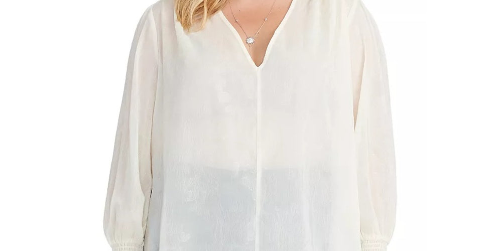 Rachel Roy Top Lulu Plus Size Feminino Trendy Branco Tamanho 2X