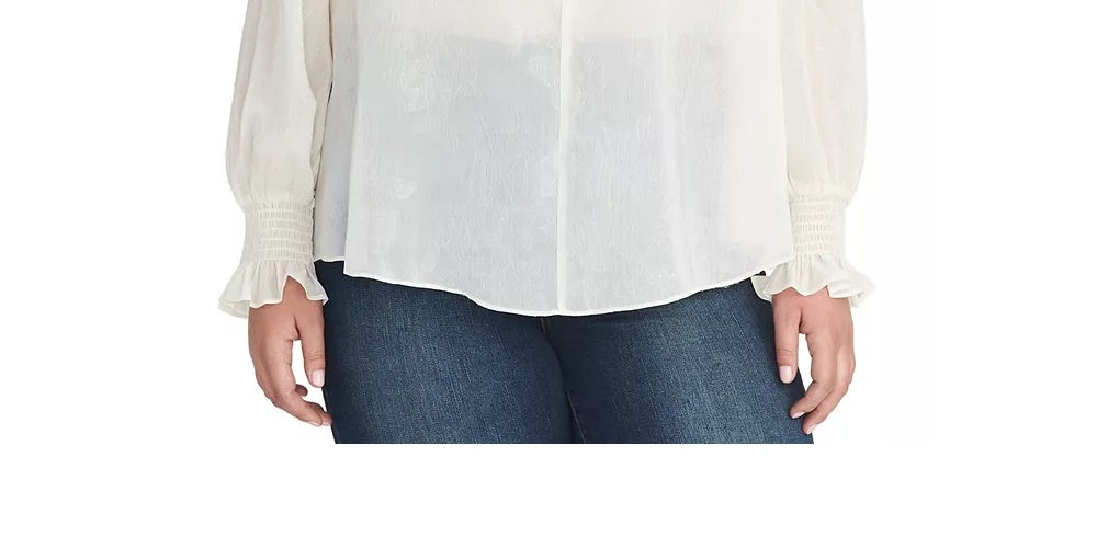 Rachel Roy Top Lulu Plus Size Feminino Trendy Branco Tamanho 2X