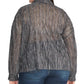 Blusa feminina Rachel Roy Trendy Plus Size Ben Metallic Crinkle, prata, tamanho 1X