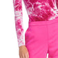 Rachel Roy Val Tie-Dyed Top de gola alta feminino roxo tamanho médio