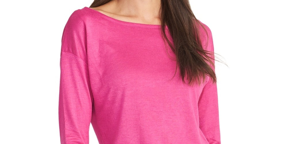 Blusa feminina Chloe com decote canoa, rosa, tamanho extrapequeno, Rachel Roy