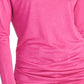 Blusa feminina Chloe com decote canoa, rosa, tamanho extrapequeno, Rachel Roy