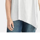 RACHEL Rachel Roy Top assimétrico feminino plus size com manga dividida, cinza, tamanho 1X