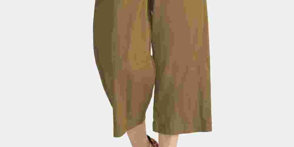 Calça Paperbag Feminina Rachel Roy Verde Tamanho 10