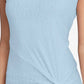 Rachel Roy Twisted High Low Top Feminino Azul Tamanho P