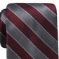 Gravata de seda listrada Andros Distinction masculina Ryan Seacrest, rosa, tamanho regular